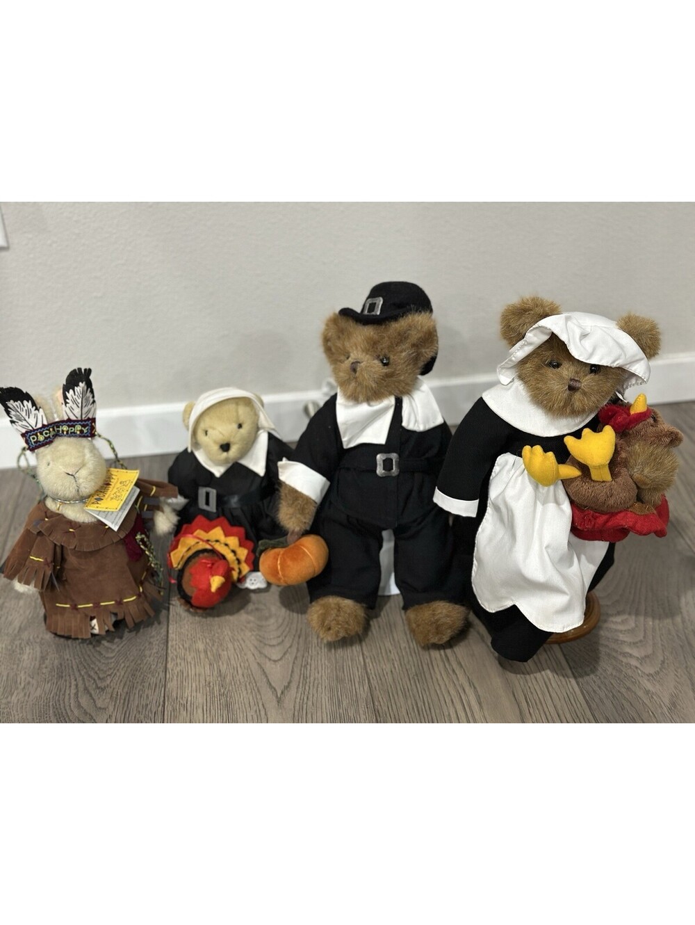 Poca Hoppy Muffy Vanderbare Marshal Mayflower Bearingtln Bears Lot Thanksgiving